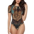 thumbnail image 1 of Balery Tree Meditating Golden Retriever Body de cuello redondo de manga corta para mujer Tops de manga corta Tops básicos-Large, 1 of 7