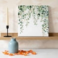 thumbnail image 3 of Ships Next Day Canvas Wall Art 10"x10", Eucalyptus Leaves Wood Framed Canvas Print Painting, Teal Botanical Summer Watercolor Ready to Hang Small Picture Wall Decor for Home Kitchen Nursery Office, 3 of 9