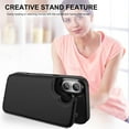 thumbnail image 3 of KOMI for iPhone 16 Plus Wallt Case with Card Holder,Premium PU Leather Kickstand Card Slots Drop Protective Shockproof Rugged Cover Flip Case for Apple iPhone 16 Plus 6.7 inch, Black, 3 of 4