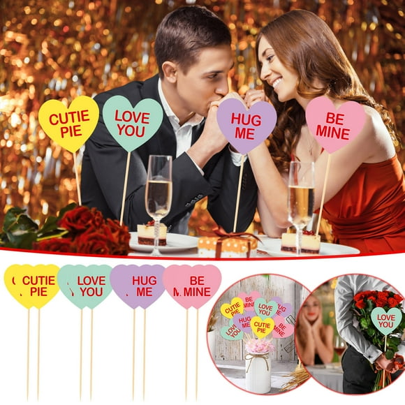 ICQOVD Love themed Decorations,8Pc Valentine's Day Decorative Vase Plugin. Valentine's Day Plugin Originality Decoration,Decoración del hogar
