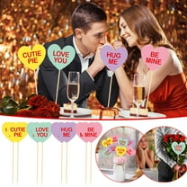 Valentines Day Decorations, 8PCS Valentines Centerpiece Sticks Heart Conversation Table Flower Centerpieces Sticks for Galentines Day San Valentin Wedding Party Centerpieces Supplies