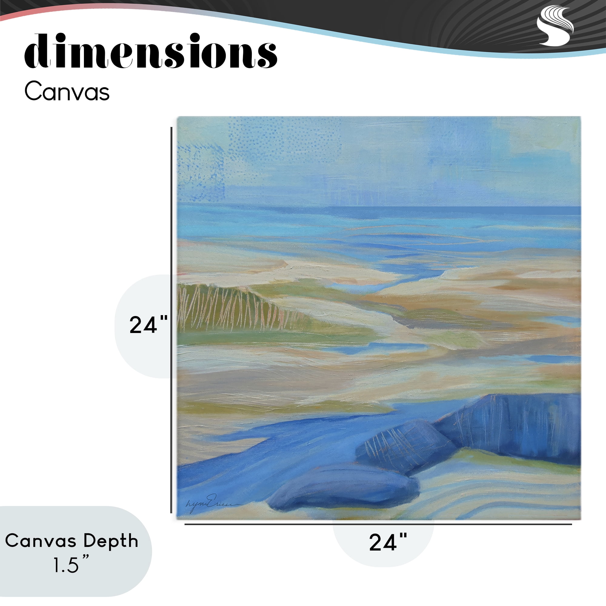 Stupell Industries Low Tide Azure Dunes Canvas Wall Art, design by Lynn Ericson Fine Art