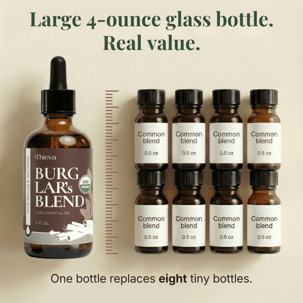 Thieva Immunity Essential Oil Blend, USDA Certified Therapeutic Grade, 4 oz — Based on The Tale of Four Bandits