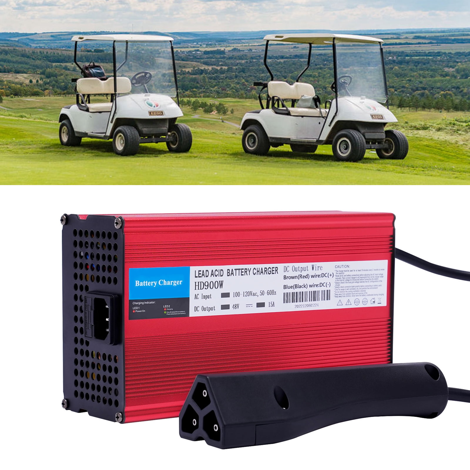 Miumaeov Golf Cart Battery Charger for Club Car Smart Charger Battery