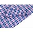 thumbnail image 2 of Bienzoe Boy's Cotton Plaid Button Down Short Sleeve Shirt Rose/Marine 3/4, 2 of 10
