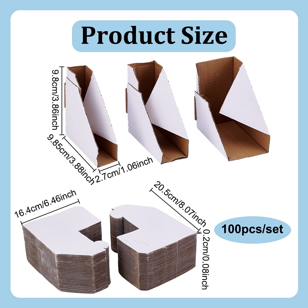 1 Set 100Pcs Folding Safety Kraft Paper Photo Album Corner Protector White 205x164x2mm Finished Product: 9.85x2.7x9.8cm