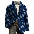 thumbnail image 7 of hlysgo Christmas Blazers for Men Casual Christmas Tree Graphic Corduroy Sport Jacket Trendy Xmas Print Holiday Party Jacket Winter Blazer Blue S, 7 of 7
