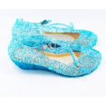 thumbnail image 2 of RWJDXD Girls Sandals On Sale Summer Snow Queen Elsa Hollow Princess Shiny High Heels Shoes Party Girl Beach Breathable Crystal Slippers, 2 of 7