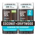 thumbnail image 1 of Desodorante Every Man Jack Coconut Driftwood de 90 ml (paquete de 2), 1 of 9