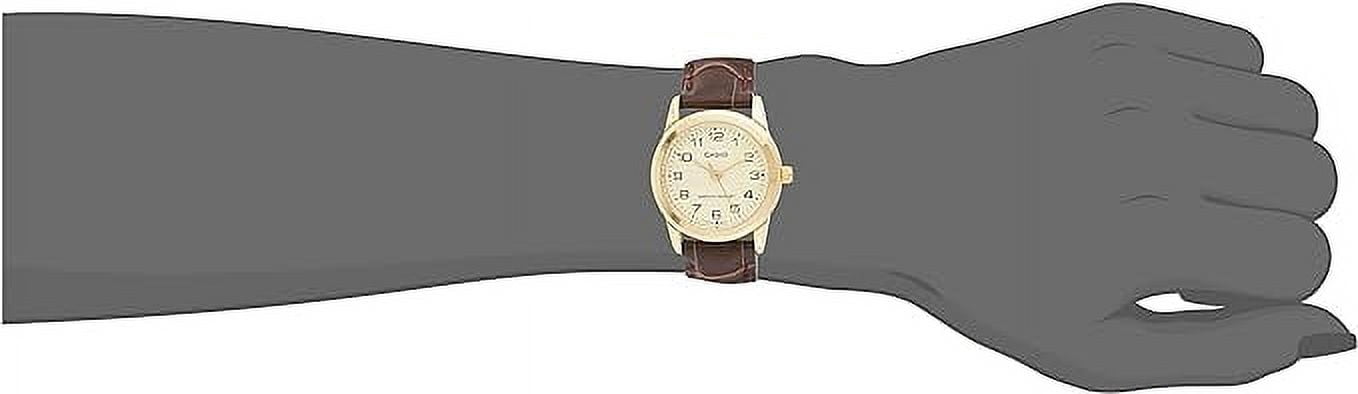 Casio Brown Leather Ladies Watch Analog Gold Face LTP-V001GL-9B