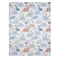 thumbnail image 2 of Lambs & Ivy Dino-Might Ultra-Soft Fleece Watercolor Dinosaur Baby Blanket, 2 of 7