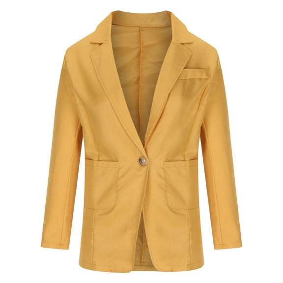 Fesfesfes Blazer Coat for Women Pocket Coat Jacket Solid Long Sleeve Outerwear Tops Sale Items