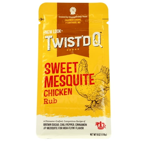 (2 Pack) Twist'd Q Caveman Cuisine Chicken Rub, 6 (Best Rotisserie Chicken Rub Recipe)