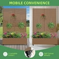 thumbnail image 5 of MAYEERTY 47*16*71"Outdoor Brown Metal Planter with Rect Louvered Climbing Trellis, Drainage hole & Wheels, 5 of 9