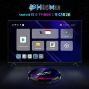 H96 Max DDR4 4GB RAM 32GB ROM RK3528 Quad-Core 64bit WiFi6 Dual 2.4G/5.8G WiFi Ethernet 1000M BT5.0 8K HDR10+ Ultra HD USB3.0 Smart