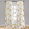 thumbnail image 5 of Ambesonne Autumn Curtains, Modern Art Themed Simplistic, Pair of 28"x95", Earth Yellow Vermilion, 5 of 5