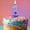 Purple, variant on 10-Pieces Numeral Birthday Candles - Cake Numeric Candles Number,Used for Cake Decoration on Birthday Parties and Wedding Anniversary Celebrations