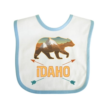 

Inktastic Idaho Vacation Bear Silhouette Boys or Girls Baby Bib