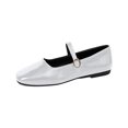 thumbnail image 2 of Willtoo Mary Jane Shoes Women, Ballet Flats Square Toe Ankle Strap Flats for Women, Adjustable Buckle Comfortable Dress Shoes, 2 of 3
