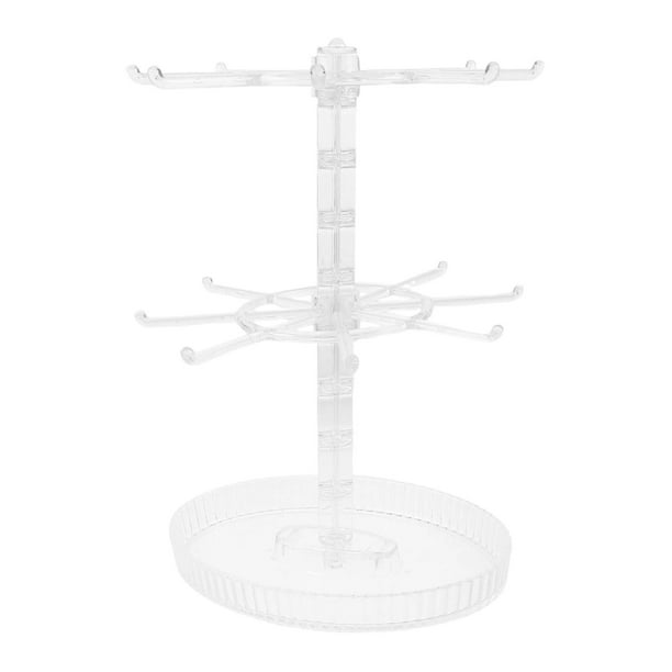 Soporte giratorio para joyas, torre para pendientes, organizador de joyas de gran capacidad Claro 2 niveles