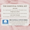 thumbnail image 2 of Great Bay Home Quick-Dry 100% Cotton 6 Pack Hand Towel Set, Pink, 2 of 6