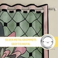 thumbnail image 6 of Farmhouse Flowers Kitchen Curtains Window Panels, Ethnic Retro Abstract Pattern Lattice Insulated Window Treatment Curtain, Grommet Curtains for Bedroom/Living Room/Bathroom, 2 Piece 42"Wx63"L, 6 of 8