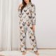 thumbnail image 2 of Fotbe Various Chicken Conjunto de Pijama de Manga Larga para Mujer con Estampado, Ropa de Dormir de 2 Piezas, Conjunto de Casa Suave y Cómodo con Bolsillos-X-Large, 2 of 7