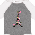 thumbnail image 4 of Inktastic Eiffel Tower in Paris with Flowers and Pink Banner Boys or Girls Long Sleeve Baby Bodysuit, 4 of 5