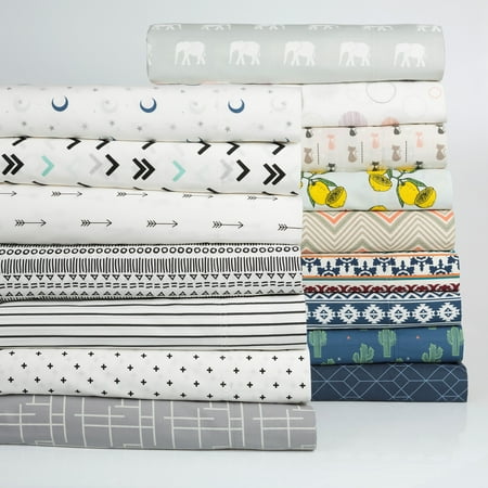 - Mainstays 100% Cotton Percale Printed Sheet Set