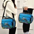 thumbnail image 6 of ALAZA Turtle in Sea Lunch Box Insulated Cooler Bag Reusable Tote Bags Shoulder Strap, 6 of 7