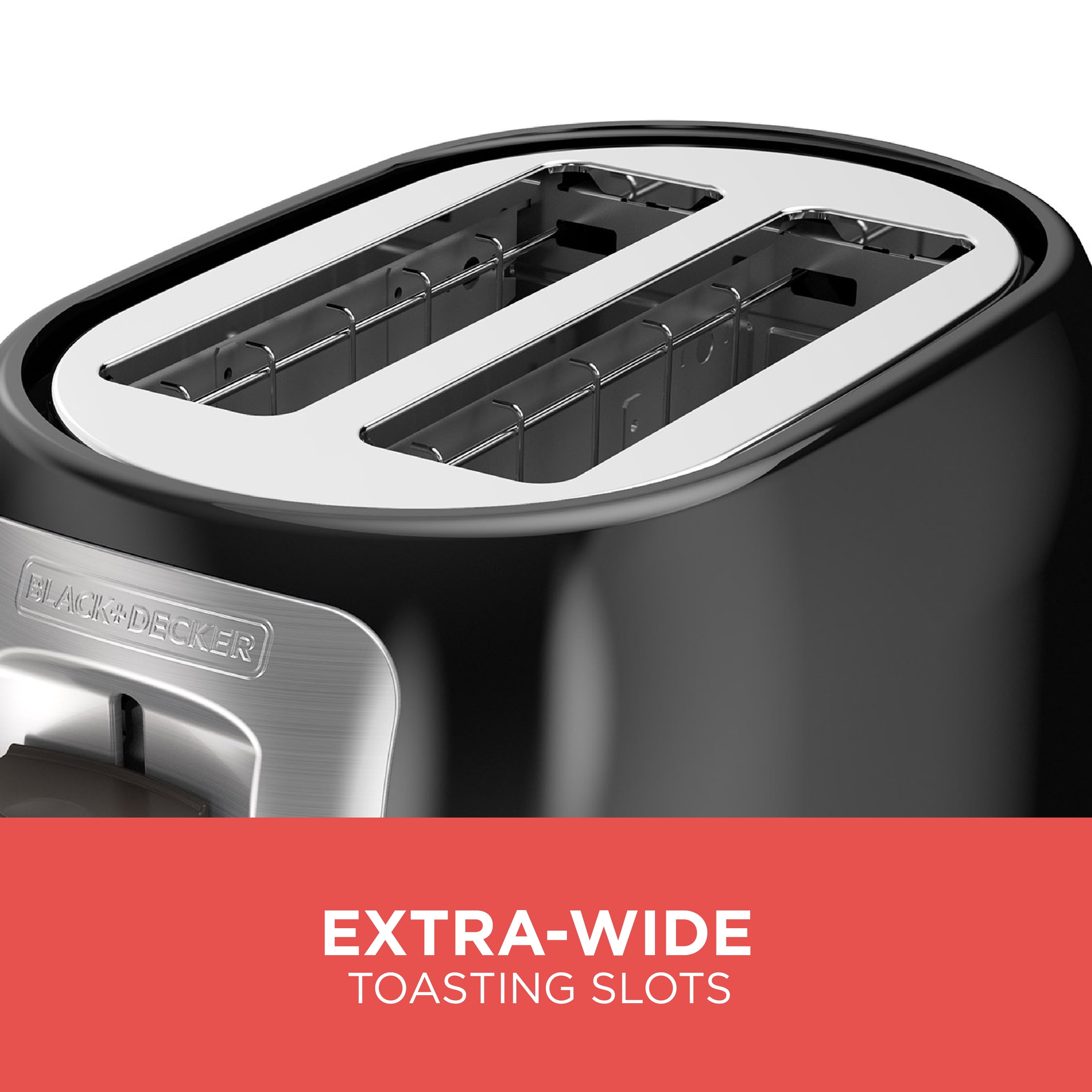 2 Toaster Extra Wide Slots Black Toaster With Reheat - Temu