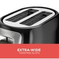 BLACK+DECKER 2Slice Extra Wide Slot Toaster, Black/Silver, TR1278B