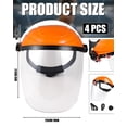 thumbnail image 2 of Protectores faciales de seguridad Tellegloww, 4 unidades, color naranja Full Impact, 2 of 6