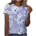 thumbnail image 2 of Fiudx Ofertas Flash Artículos En Oferta Camiseta de Manga Corta con Cuello Redondo y Estampado Informal para Mujer, 2 of 4