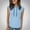 Blue, variant on Hvot&aat Women's Summer Sleeveless Hooded Pullover Straight Tailored Fit T-Shirts Solid Color Tops
