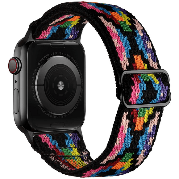 Correa Extensible De Nylon Elastica Unisex M / L 38 / 40 / 41 mm Para Apple Watch Compatible Con Serie Se / 2 / 3 / 4 / 5 / 6 / 7 /