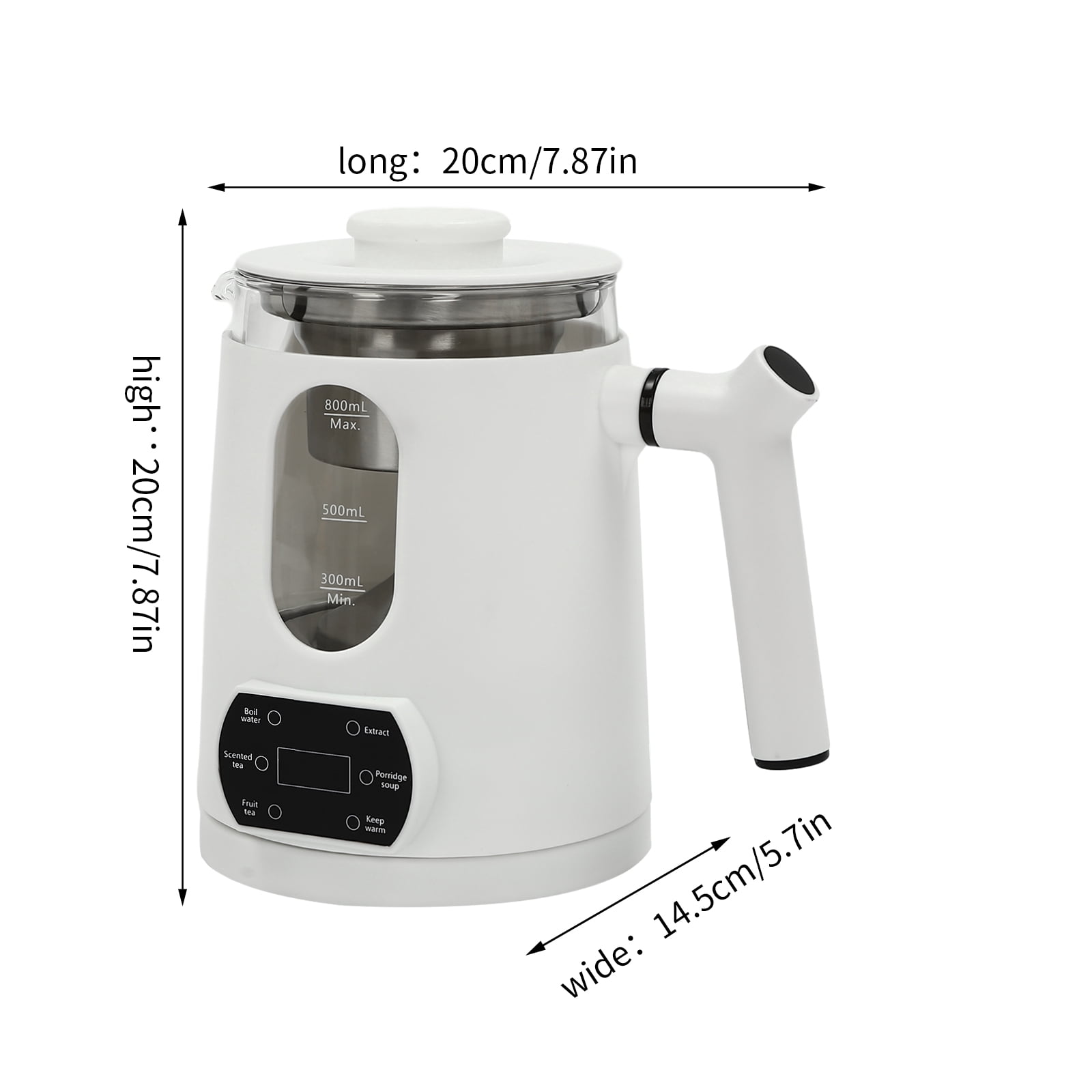 Electric Tea Kettle, 27OZ Portable Temperature Control Electric Kettle, 600W 110V WhiteWater Boiler ,Heater with Stainless Steel Tea Steamer Mesh and 360° Rotating Base