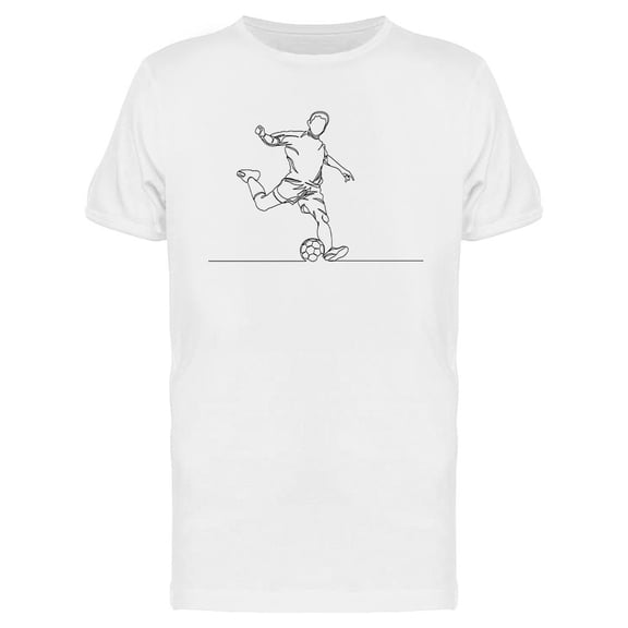 Soccer Player Kicking A Ball T-Shirt Men -Image by Shutterstock, Male x-Large