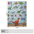 thumbnail image 4 of ARISTURING  Dinosaur Alphabet Blanket Lightweight Flannel Throw Blanket Gifts for Girls in All Season -Gifts for Dinosaur Lovers-Blanket for Bed/Couch/Sofa for Kids/Children, 4 of 6