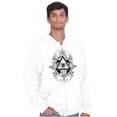 thumbnail image 5 of Triangle Eye Wheel Symbolic Spirit Zip Up Hoodie Men's Women's Brisco Brands L, 5 of 6