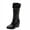 Black, variant on Styesk Boots for Women Leather Face High Boots Thick Heels High Heels Belt Buckles Women's Boots Fashionable Knight Boots Work Boots for Women