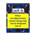 thumbnail image 6 of Inspirational Wall Art  Luck Is An Opportunity Motivation Wall Decor for Home Office Gym Inspiring Success Quote Print Ready to Hang Unframed, 6 of 13