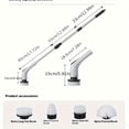thumbnail image 3 of Electric Rotary Cleaning Brush with 5 Speed Settings, 9 Interchangeable Brush Heads, and 3 Extendable Handles for Bathroom, Kitchen, Tile, Floor, Carpet, and Household Surface Cleaning, 3 of 10