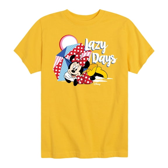 Disney - Minnie Mouse - Beach Day, Lazy Days - Youth Short Sleeve Graphic T-Shirt