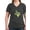 Charcoal, variant on CafePress - Texas State Outline Bluebonnet Flower T Shirt - Women's V-Neck Dark T-Shirt