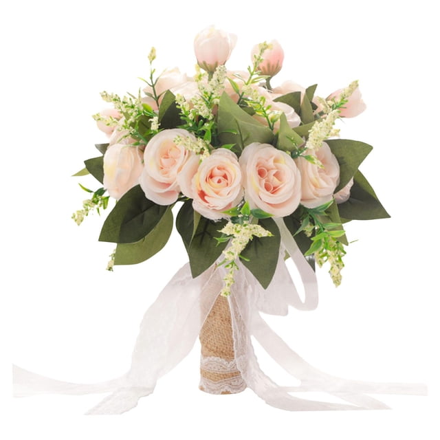 Artificial Bride Holding Flowers Wedding Bouquets Bride Hand Stick Flower for Champagne
