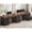 Black+Brown, variant on 110.3" Long Two Person Desk with 7 Drawers and Storage Cabinet, Farmhouse Computer Desk for Home Office