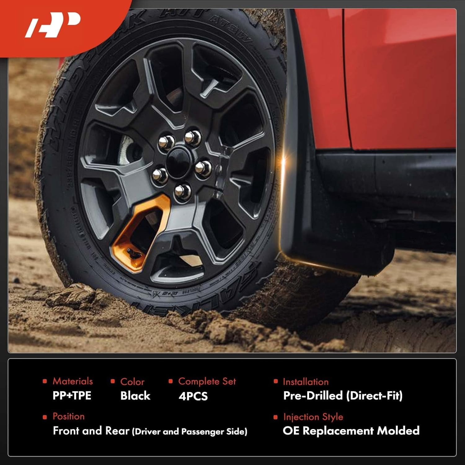 A-Premium Splash Guards Mud Flaps Compatible with Ford F-150 F150 2004-2014 without Factory Fender Flares Front and Rear 4-PC Set