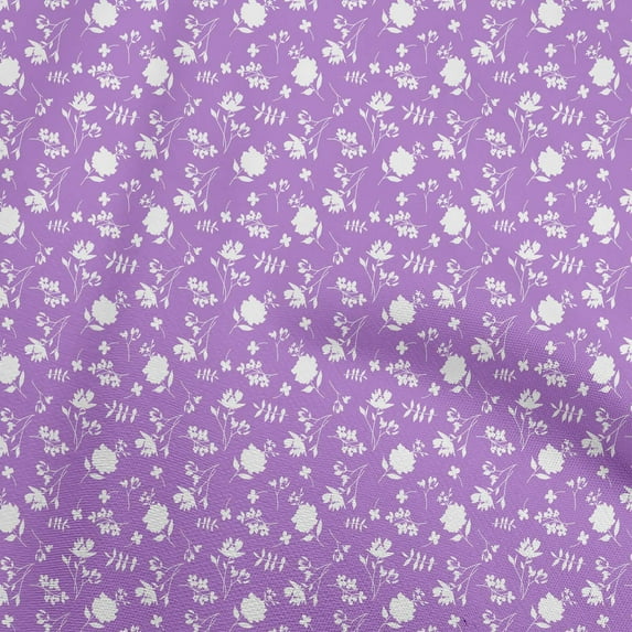 oneOone Cotton Jersey Purple Fabric Floral Craft Projects Decor Fabric Printed By The Yard 58 Inch Wide