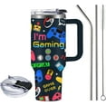 thumbnail image 3 of Gamer Gifts for Men Boys, 40oz I''m Gaming Do Not Disturb Tumbler Cup, Teen Boy Gifts Gaming Stuff, Game Lover Gifts for Gaming Mugs, Game Presents for Son Boyfriend Birthday Christmas Gifts for Men, 3 of 6